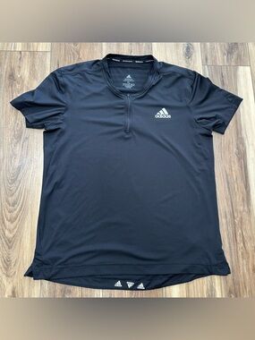 Adidas Aeroready Primeblue 1/4 Zip Cycling Jersey, Black, XL